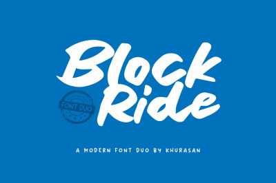 Block Ride字体Duo