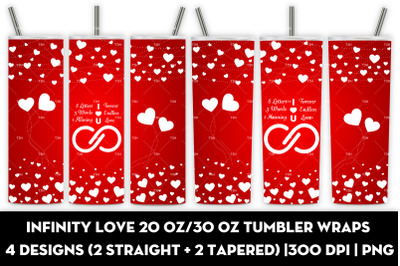 Infinity love 20oz/30oz tumbler wraps