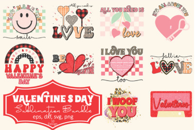 Happy Valentine&#039;s Day Sublimation Bundle Voll 1