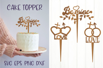Cake Topper SVG. Wedding Topper. Valentines Topper SVG