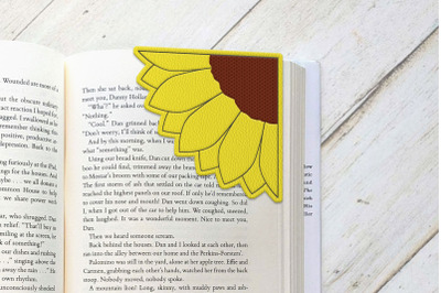ITH Sunflower Corner Bookmark | Applique Embroidery