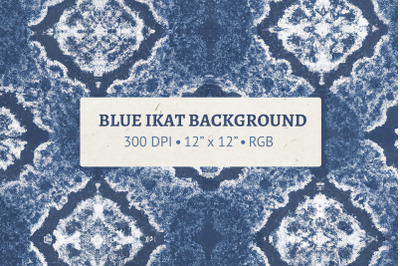 Blue &amp; White Ikat Shibori Pattern
