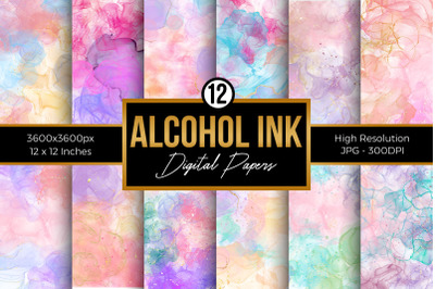 Alcohol Ink Digital Papers