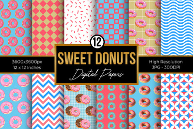 Sweet Donuts Digital Papers