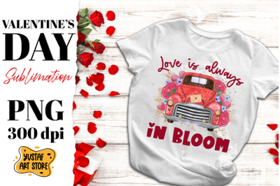 Love is always in bloom. Valentine&#039;s Day truck sublimation