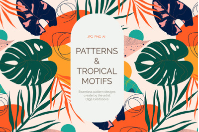 2 patterns in tropical style