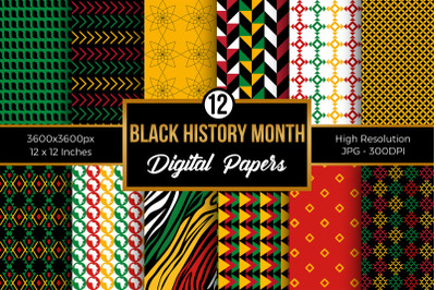 Black History Month Digital Papers