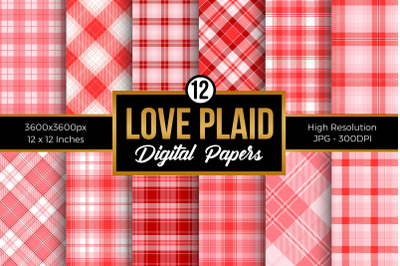 Pink Plaid Digital Papers