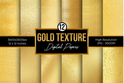 Gold Texture Digital Papers