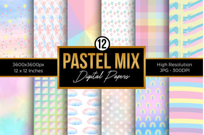 Pastel Mix Background Digital papers