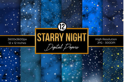 Starry Night digital papers