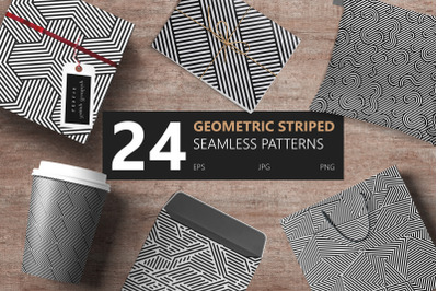 B&amp;W seamless striped patterns