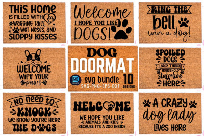 Dog Doormat SVG Bundle