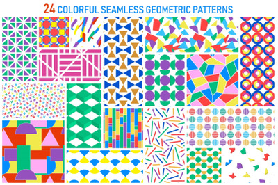 Bright colorful geometric patterns
