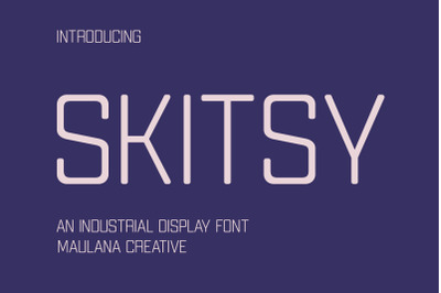 Skitsy Industrial Display Font