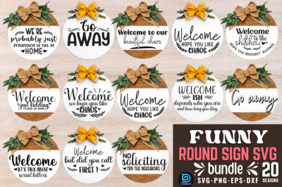 Funny Round Signs SVG Bundle