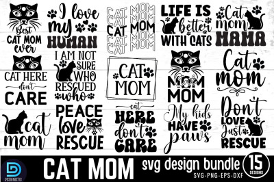 Cat Mom SVG Bundle