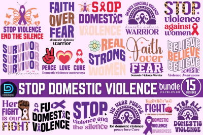 Stop Domestic Violence SVG Bundle