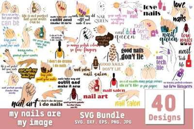 My Nails are My Image SVG Bundle