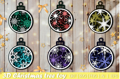 Christmas toy Ornament SVG Bundle | Christmas SVG Snowflake