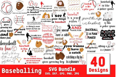 Baseballing SVG Bundle