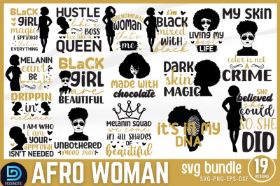 Afro Woman SVG Bundle