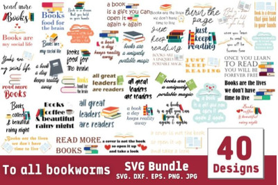 To All Bookworms SVG Bundle