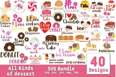 All Kinds of Dessert SVG Bundle