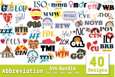 Abbreviation SVG Bundle