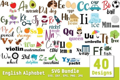 English Alphabet SVG Bundle