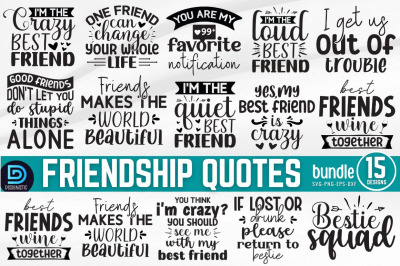 Friendship quotes SVG Bundle