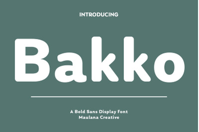 Bakko Sans Display Font