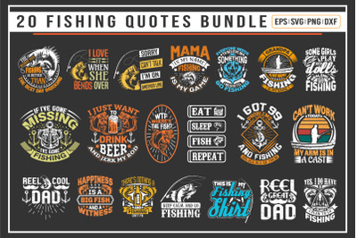 fishing t shirt design bundle
