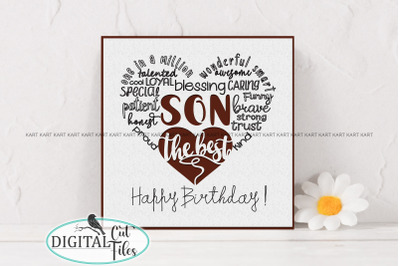 Personalised Son Birthday Card svg