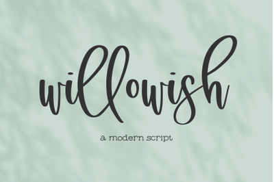 Willowish Modern Calligraphy Font