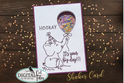 Nursery Birthday shaker card svg Cricut Silhouette file
