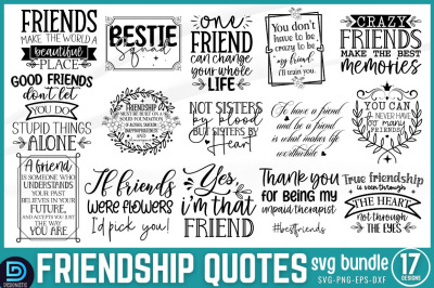 Friendship Quotes SVG Bundle