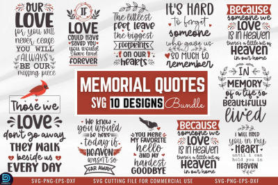 Memorial Quotes SVG Bundle