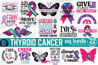 Thyroid Cancer Awareness SVG Bundle