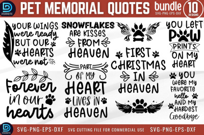 Pet Memorial Quotes SVG Bundle