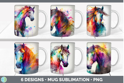 Rainbow Horse Mug Sublimation Bundle