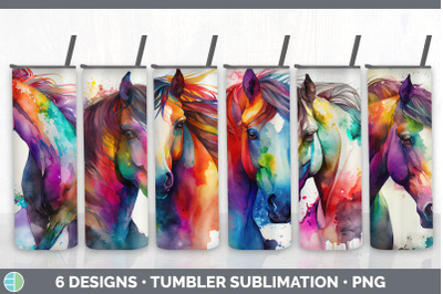 Rainbow Horse Tumbler Sublimation Bundle