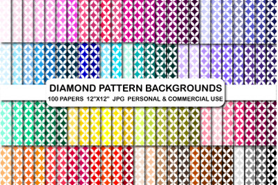 Diamond Shape Digital Papers Diamonds Pattern Scrapbooking