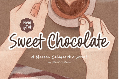 Sweet Chocolate Modern Calligraphy Script Font