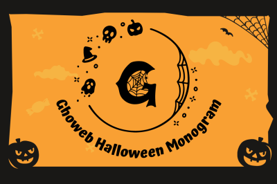 Ghoweb Halloween Monogram