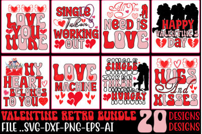 Valentine Retro Bundle, valentine Retro SVG  Bundle