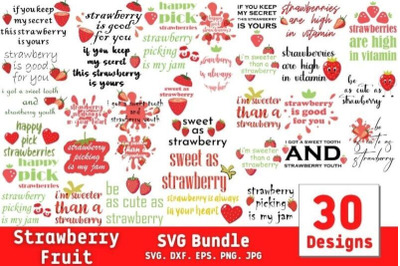 Strawberry Fruit SVG Bundle