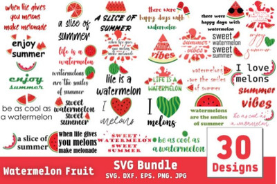 Watermelon Fruit SVG Bundle