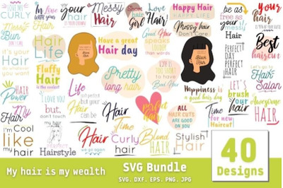 My Hair is My Wealth SVG Bundle