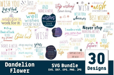 Dandelion Flower SVG Bundle